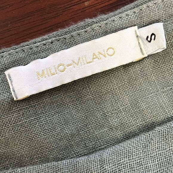 Milio Milano Womens Linen Layered Tunic Top Size S Minimalist Indie Lagenlook - Picture 3 of 8
